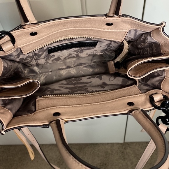 Rebecca minkoff Mab Side Zipper Tote Tassel Pull Pink Adjustable Strap Purse - Picture 13 of 14